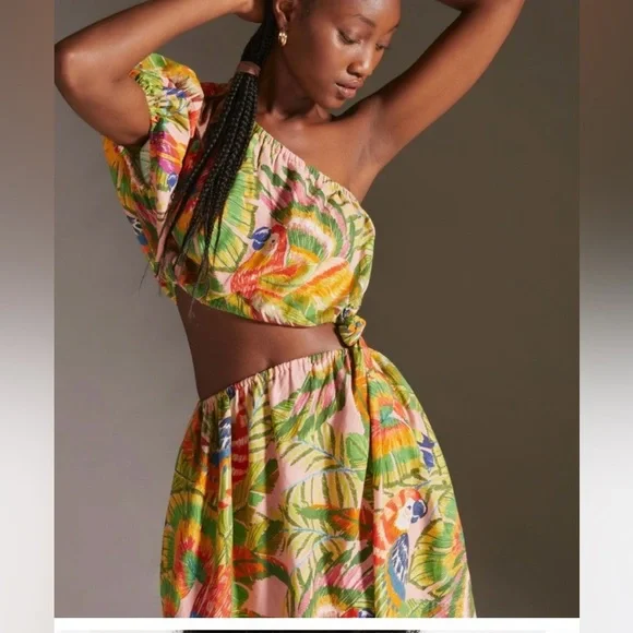 Tropical One-Shoulder Dress - Picture 3 of 11